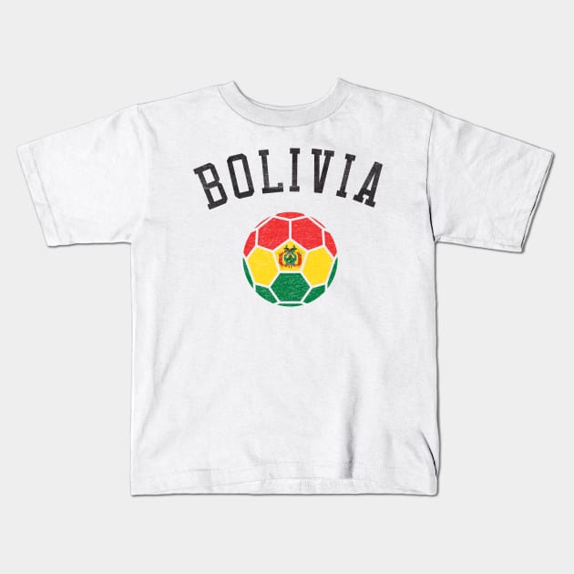 Bolivia Soccer Team Heritage Flag Kids T-Shirt by ryanjaycruz